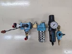Universal Instruments Pneumatic Filter Regulator Lubricator Dump Valve Assembly. Fixed Price $150.00.