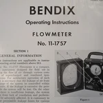 Bendix Scintilla Flowmeter 11-1757 Operating Instructions. Fixed Price $24.18.