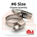 #6 Micro Worm Gear Hose Clamps W/ 1/4" Slotted Screw Stainless (choose Qty). Fixed Price $397.77.