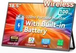 Hotyeah 18.5" 100HZ Wireless Portable Monitor W/rechargeable 10000 Mah Battery. Fixed Price $209.99.