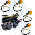 4X Universal Motorcycle Indicator Wiring Loom Harness Kit Relay Turn Signals. Fixed Price $51.07.