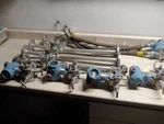 Lot Of 4 Rosemount Pro Plate Transmitters With Flow Tubes. Fixed Price $2350.00.