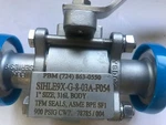 Pbm SIHLE9X-G-8-03A-F054 Ball Valve. 1" Size 316L Body Tfm Seals, 900PSIG C New. Fixed Price $385.00.