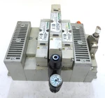 Numatics Valve Cluster, (1) 081SS500M, (2)- 082SS515M000061, 150 Psig 24 Vdc. Fixed Price $100.00.