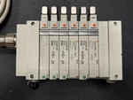 Smc 6-STATION Valve Manifold VQ2100N-5W1 W/ VQ2200N-5W1 Includes Cable. Fixed Price $129.99.