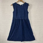 Loft Blue Knit Dress Size 6 100% Cotton Sleeveless Casual Fit Flare Soft Jersey. Fixed Price $19.90.
