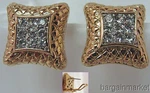 Gold Tone Crystal Omega Clip Earrings. Fixed Price $16.80.