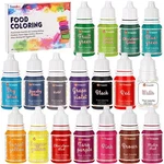 Food Coloring Liquid SET,18 Colors X 10ML Grade Dye Edible Vibrant. Fixed Price $14.99.