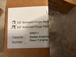 Ugsi 5120M12334XXL Armored Purge Meter 3/4" 7.5 Gpm Stainless Steel New. Fixed Price $400.00.