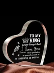 My King Heart Acrylic Plaque Romantic Gift For Husband. Fixed Price $16.98.