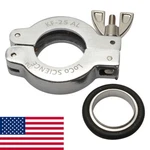 KF-25 NW-25 Aluminum Vacuum Clamp & Ss Viton Centering Loco Science!!. Fixed Price $13.99.