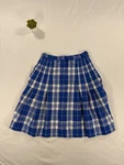 Vtg Pendleton Blue/white Tartan Plaid Wool Pleated Knee Skirt Size 6 100%. Fixed Price $26.50.