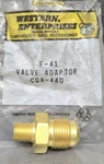 Western F-41 Valve Adaptor FA-4402 Flare, CGA-440 X 1/4 Nptm (3PK). Fixed Price $26.99.
