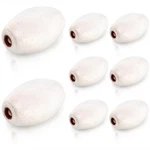 8 Pack Oval Water Float, 5.5" X 3.5" Deep Fishing White Rope Flo.... Fixed Price $31.44.