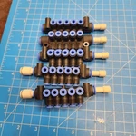 Lot Smc KM11-03-09-10 Manifold 2X 5/32" Inlet/ 10X 5/16" Outlet OF44. Fixed Price $65.00.
