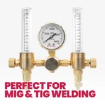 Sparc Dual Output Argon Welding Flow Meter + Regulator 0-60 Cfh CGA-580 Mig Tig. Fixed Price $75.90.