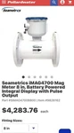 Seametrics Electromagnetic Flow Meter In IMAG4700-0800-F1-BX-X. Fixed Price $600.00.