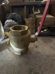 Manual Ball Valve 300 Wog Rated, Red Lever Handle, Brass Body Marked. Fixed Price $200.00.
