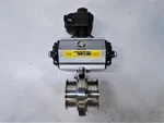 Top Line 4" 316L Sanitary Ball Valve W/ Radius Actuator And Limit Switch Box. Fixed Price $879.00.