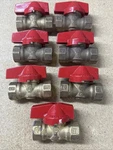 7-PACK 1/2 Brass Ball Valve Fip Female Threaded Red Handle Gas Water Shutoff. Fixed Price $49.99.