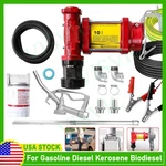 Cast Iron 12V Dc 10GPM Red Fuel Transfer Pump High Flow With Hose Nozzle Clamps. Fixed Price $278.08.