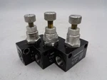 (3) Norgen T1000C1800 Pneumatic Flow Control Valve. Fixed Price $15.00.