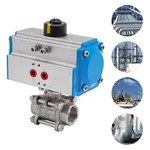 1" Pneumatic Actuated Ball Valve 304 Stainless Steel Blue. Fixed Price $68.61.