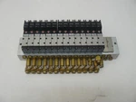 Koganei A040E1-34W Solenoid Valves With 040M16A Manifold. Fixed Price $229.99.