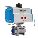 1" Pneumatic Actuated Ball Valve 304 Stainless Steel Blue. Fixed Price $69.31.