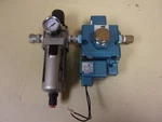 Mac 57D-11-111CA , 250B-110CAAA Valve With Smc AW-40-N04D-Z Regulator (c). Fixed Price $159.95.