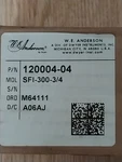 W.e Anderson 120004-04 Sight Flow Indicator Double Window Brass New. Fixed Price $115.00.